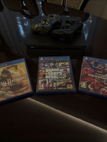 hard disk satisi: Sony PlayStation 4 Slim konsolu ideal veziyyetde, hec bir problem