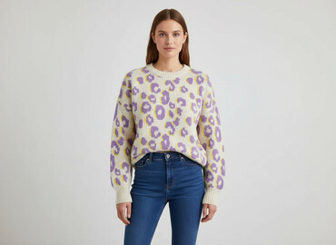 sweter w pandy: Primark, Светр жіночий, розмір XS