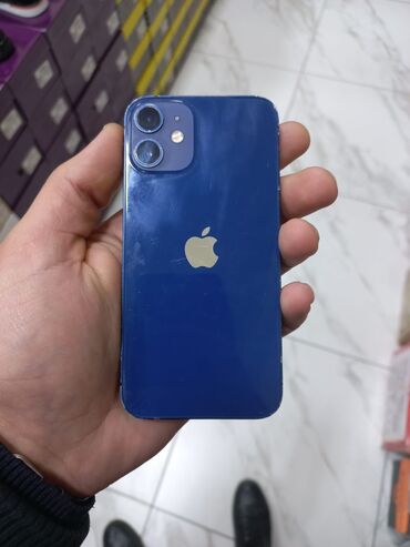 Apple iPhone: IPhone 12 mini, 64 GB, Mavi, Zəmanət, Simsiz şarj, Face ID
