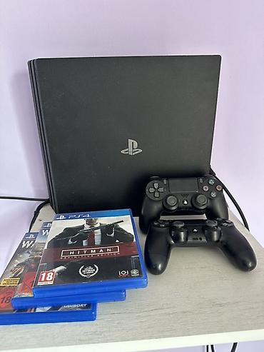 pult ps4: PlayStation 4 Pro (jet black) oyun konsolu dəsti - Model: PS4 Pro - — 1