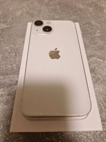 apple 13 mini: IPhone 13 mini, Б/у, 256 ГБ, Белый, Зарядное устройство, Чехол, Коробка, 86 %