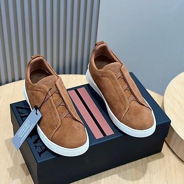 krosovkalar: Zegna Triple Stitch Suede Sneakers Pulsuz Çatdırılma və Vatsap Aktivdi — 6