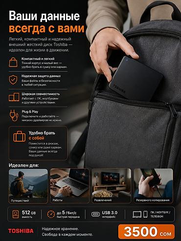 nano 4gb: Накопитель для ПК, Новый, Toshiba, HDD, 512 ГБ, Для ПК — 3