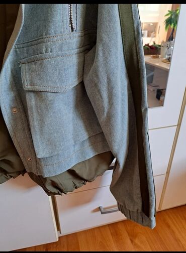 Ostale jakne, kaputi, prsluci: Zenska teksas jakna sa maslinasto zelenim detaljima, ukrasnim — 8