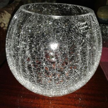 ваза прозрачная: Ваза шар стекло прозрачный с декором диаметр 20 см. торг возможен