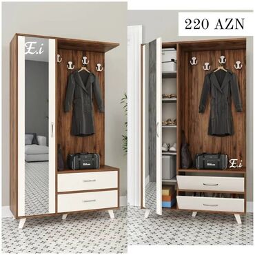 балконный шкаф: Yeni, Düz dolab, Dəhliz dolabı