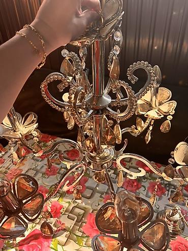 маленькие люстры: Классическая подвесная люстра с хрустальными подвесками - Материал — 2
