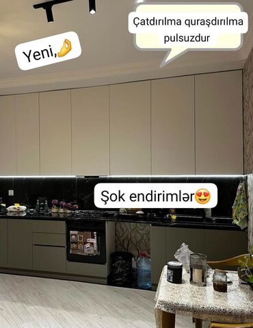 ремонт мебель кухня: 😍 *YENİ Mətbəx Mebeli 960₼* *Rezepal hədiyyə* ölçü 3 metir