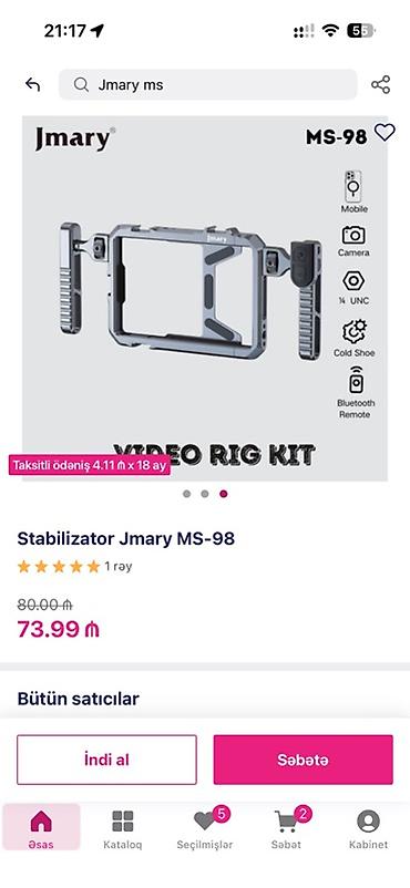 Foto və videokameralar: Telefonla çəkiliş üçün əlavə aksesuar bağlamaq üçün qəfəs Jmary MS-98 — 4