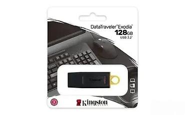 Hard diskovi, eksterni diskovi: Kingston DataTraveler Exodia USB flash memorija – 128 GB, USB 3.2 Gen — 1