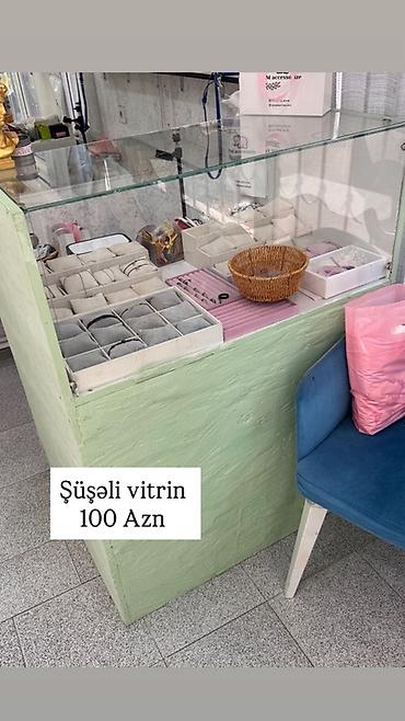 Оборудование для магазинов: Satılır – butik üçün avadanlıq və mebel - Şüşəli vitrin: üstü tam — 3