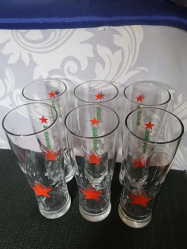 Čaše: Case nove za pivo Heineken 0,350 L . Nove case komada 6 u ceni — 6