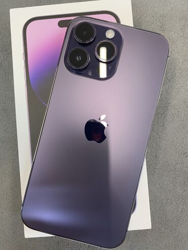 iphone 15 pro max 256 цена бишкек: IPhone 14 Pro Max, Колдонулган, 256 ГБ, Deep Purple, Куту, Каптама, 88 %