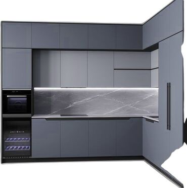 Sifarişlə mətbəx mebeli: Sifarişlə mətbəx dəsti, Özü çəkən petlələr, Mat laminat, Kredit var, Rayonlara çatdırılma, Pulsuz çatdırılma — 16