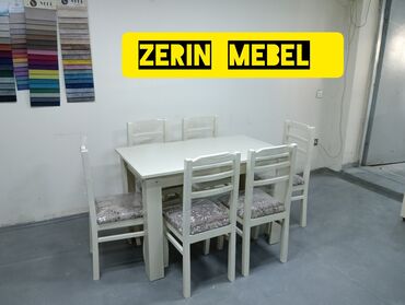 Masa və oturacaq dəstləri: Mətbəx üçün, Yeni, Dördbucaq masa, 4 stul — 10