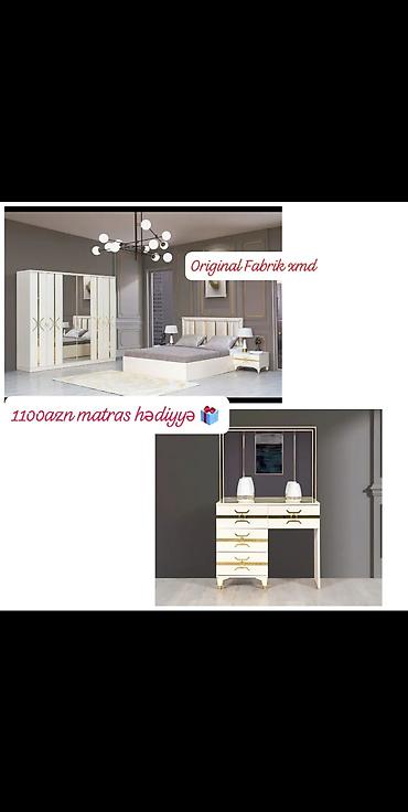 ag masa: Yataq otağı mebel dəsti – Original fabrik istehsalı Dəst tərkibi: - 6 — 1