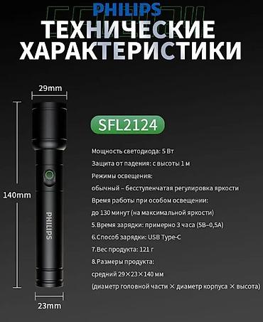 лампа фонарь: Philips SFL2124 светодиодный фонарь с телескопическим зумом, 250 — 7