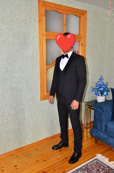 beylik kostyum: Kostyum, Demisezon, 2XL (EU 44), rəng - Qara