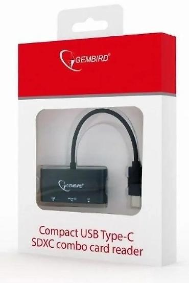 Druga oprema za računare i laptopove: Gembird kompaktni USB Type‑C SDXC combo čitač kartica - Priključak — 2