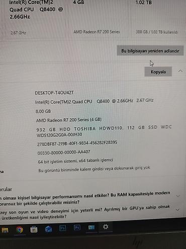 masaüstü kampüter: Montaj icn elverişldi . üzerinde yüklü olan hal hazırda — 6