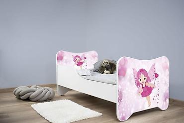 igracka set za nokte: Dečiji krevet 160x80 cm HAPPY KITTY FAIRY - Dizajn: veseli roze motiv — 1