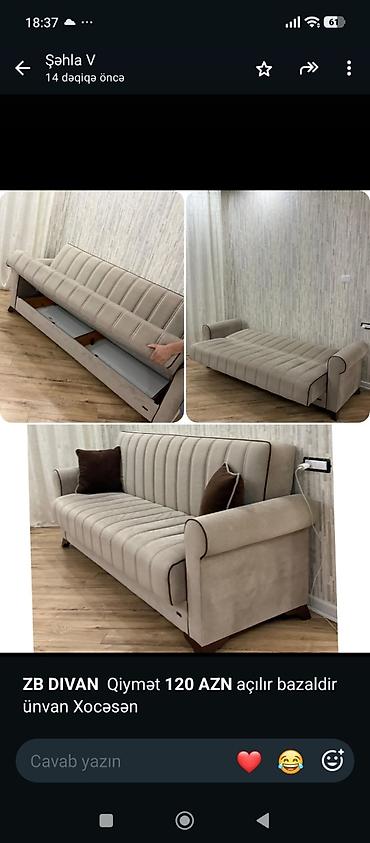 077 613 12 74 .ZB divan - Açılır mexanizmli, rahat yataq formasına lalafo.az -da 077 613 12 74 .ZB divan - Açılır mexanizmli, rahat yataq formasına