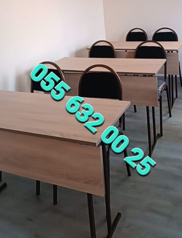Ofis dəst mebeli: Məktəbli partalari Şagird oturacaqları və masalar Şagird stol stul — 5
