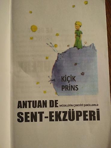 Bədii ədəbiyyat: Antuan de Sent-Ekzüperi Kiçik Prins. Dil: Azərbaycan dili Nəşriyyat — 4