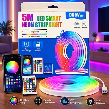Led işıq 5 metr LED İşıq 5 Metr – Rəngarəng və Enerji Təhlükəsiz