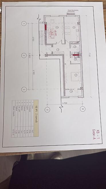 Квартиры: 2 комнаты, 76 м², Нижний Джал (Джал-23) Элитка, 2 этаж, ПСО (под самоотделку) — 1