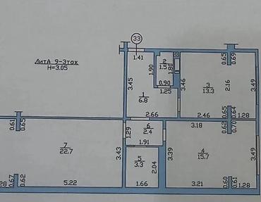 312: 2 комнаты, 67 м², 106 серия улучшенная, 9 этаж, Евроремонт — 5