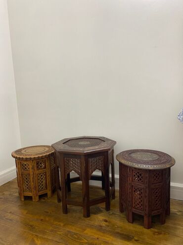 круглый деревянный стол реставрация: Журнальный Стол, цвет - Коричневый, Б/у