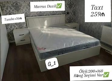 Taxt dəsti – ölçü 200×160 - Komplektə matras daxildir - Rəng seçimi