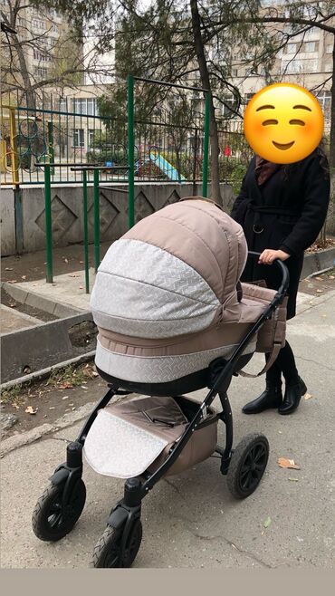 прогулочные коляски peg perego si completo: Коляска, цвет - Коричневый, Б/у