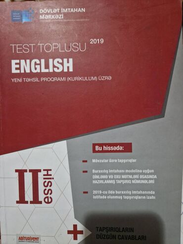 Testlər: İngilis dili Testlər 11-ci sinif, DİM, 2-ci hissə, 2019 il