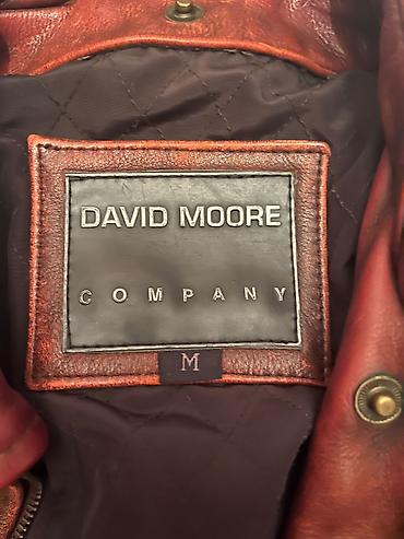 kisi deri kurtkalar: David Moore Company markalı kişi üçün dəri gödəkçə. Ölçü: M. Gödəkçə — 2