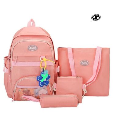 Rukzaklar: Dördlü və beşli çantalar dəsti. Dəstə bir ədəd rəngli və rəngli — 43