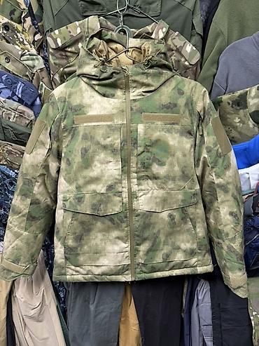 зимние мужские свитера: Тёплая тактическая куртка с камуфляжным принтом - Материал верха — 1