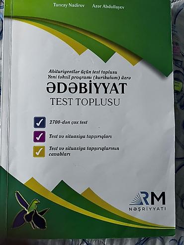 Книги и журналы: İl 2024 bezi seyfe karandaşla işlenib: “Ədəbiyyat – Test Toplusu” (RM — 1