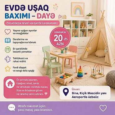 tap az iş elanları daye: Dayə, Öz evində, 27 yaş, 1-2 illik təcrübə — 1