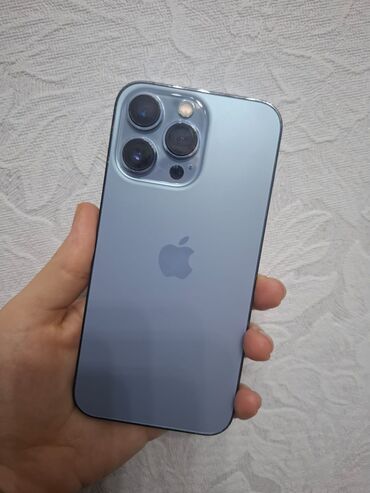 Apple iPhone: IPhone 13 Pro, 256 GB, Sierra Blue, Barmaq izi, Simsiz şarj, Face ID