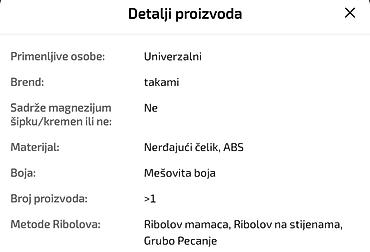 marella torbe: Set za za pecanje .Porucuje se i ceka se 10-tak dana. Obavezna — 9