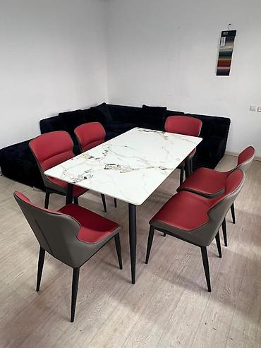 study table: Обеденные наборы со столом из керамогранита - Столешница — 2