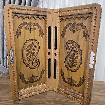 Спортивные игры: Əl işi ağac nərd taxtası - Material: təbii ağac (möhkəm, sıx — 2