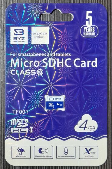 карты памяти western digital: Микро-флешки "BYZ premium Taiwan" - 4 GB, в упаковке. За 3 шт._700