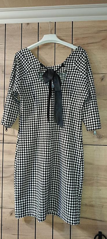 sadə donlar: Qara-ağ “houndstooth” (itburnu) naxışlı qadın donu ölcu-42 - Model — 1