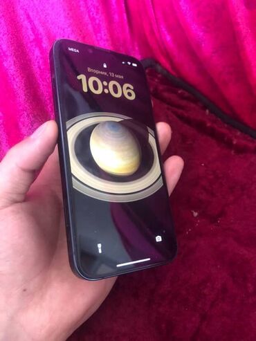 Apple iPhone: IPhone 14, Б/у, 128 ГБ, Черный, Зарядное устройство, Защитное стекло, Кабель, 84 %