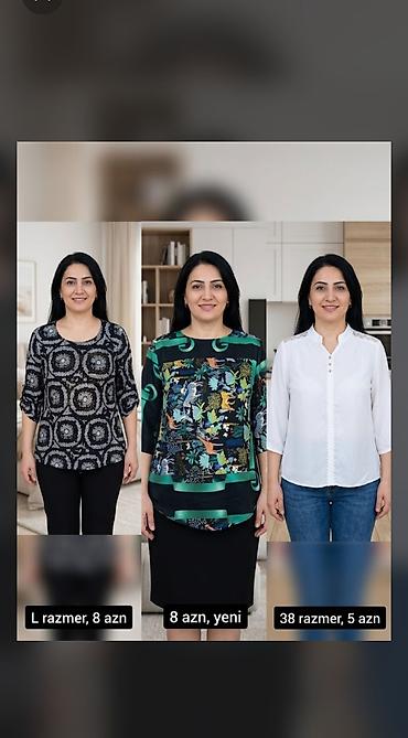Личные вещи: Qadın geyimləri kolleksiyası: 1) Ağ bəzəkli bluz - Yüksək yaxa və — 8