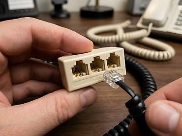 3 simli telefon: 3-lü RJ11 Telefon Xətti Çoxaldıcı Adapter (RJ11 Splitter 6P4C / 6P2C) — 5