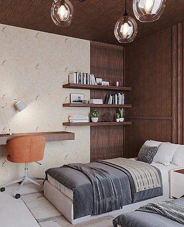 Tikinti işləri: «Barn House»: ▸ 60 m² — 2 yataq otağı, zal, studio tipli mətbəx — 12